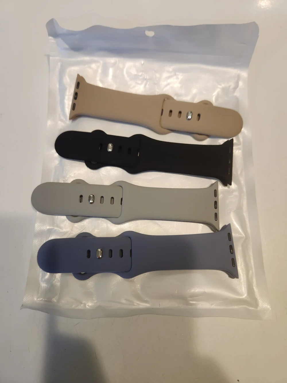 Silicone Sport Watch Band - Black, Taupe, Gray, Lavender